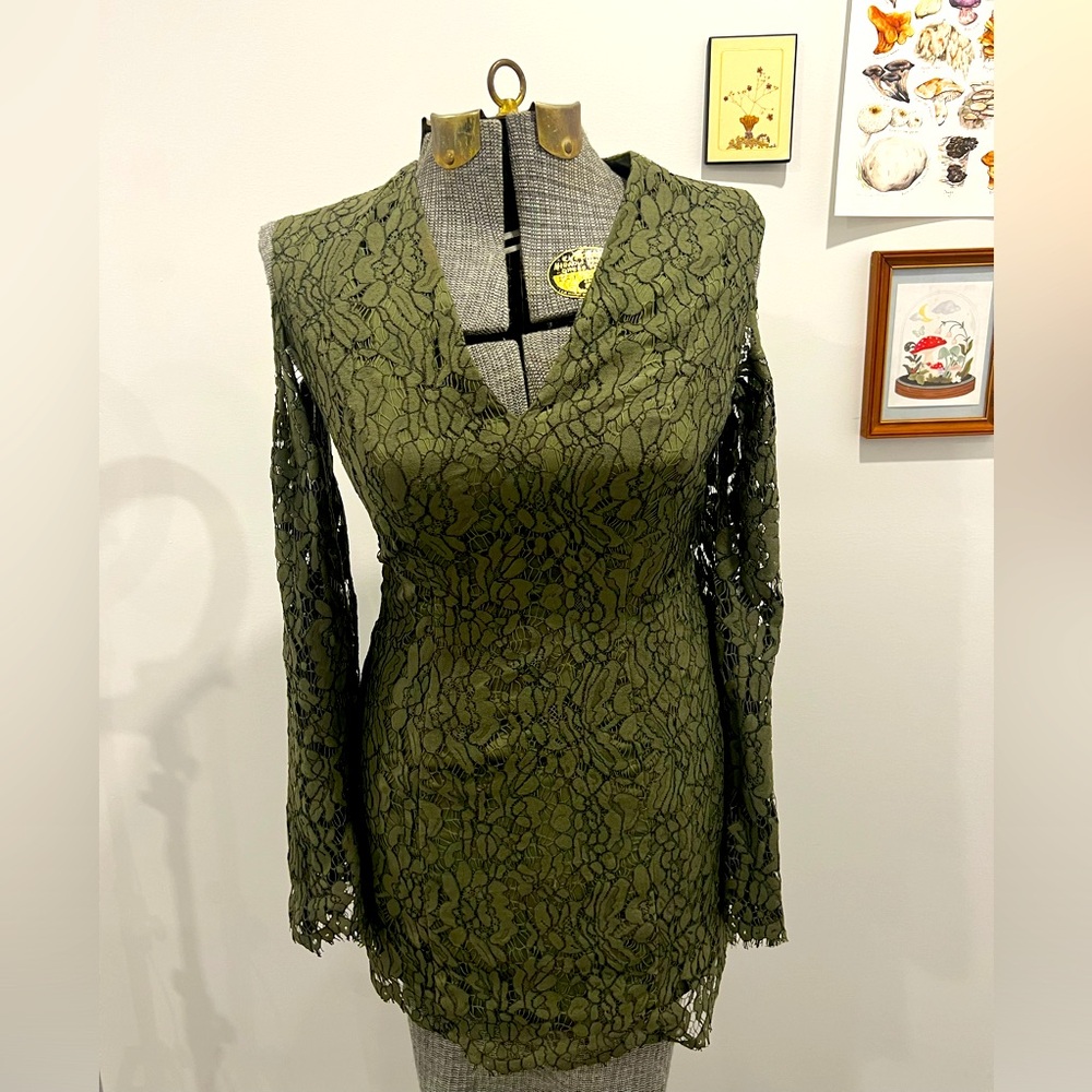 Green nature goddess cocktail dtess